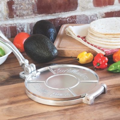 Fox Run Tortilla-set tortillapress och tortillavärmare