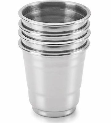 Outset shotsglas i rostfritt stål set om 4
